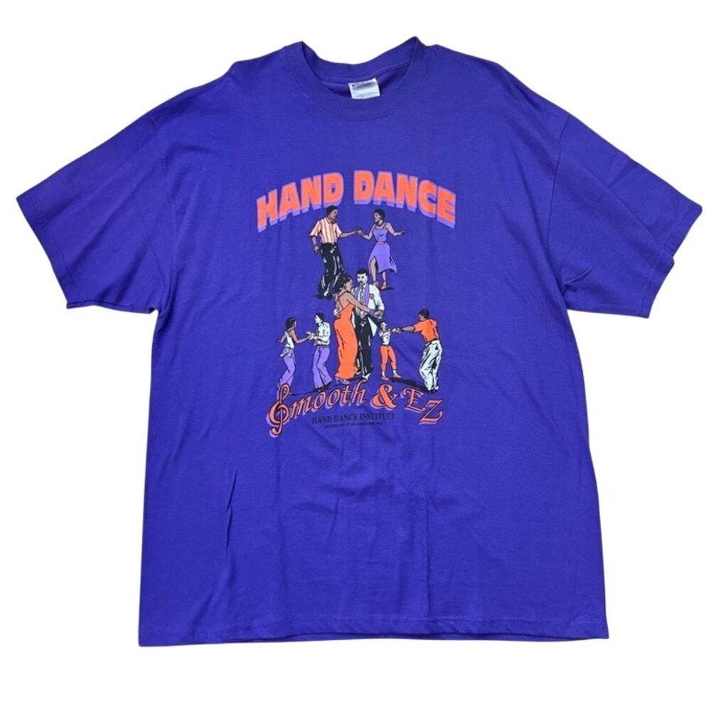 Hand Dance Washington DC Vintage black history Smooth EZ purple t-shirt XL
